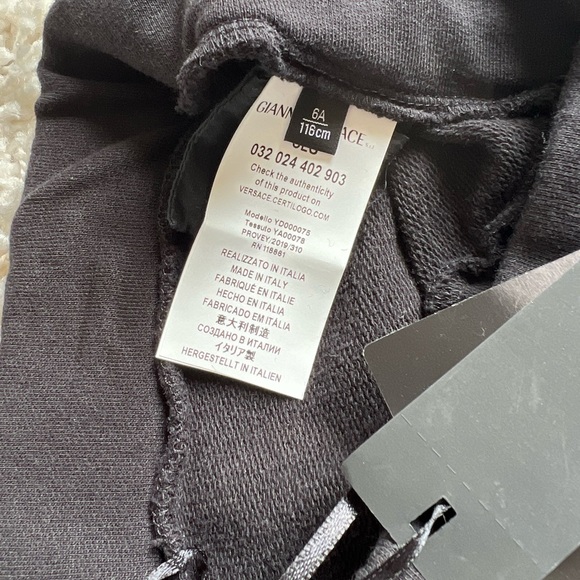Versace Sweatpants Kids Size 6